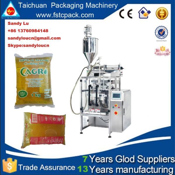 Quality Cooking oil pouch filling &packaging machine ,oil weighing machine with PE material wholesale