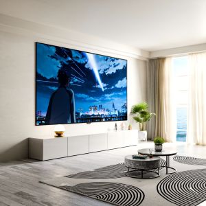 Cheap PVC Fixed Frame Screen Wall Mount Anti Light Projection Screen Gray for sale