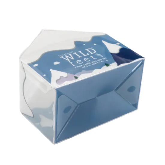 Foil Stamping PMS Transparent Plastic Boxes Foldable Plastic Candy Packaging