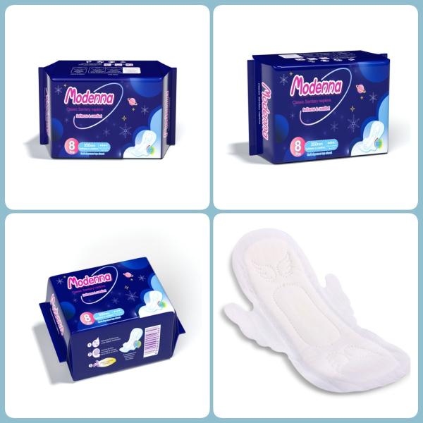 Feminine Non Woven Sanitary Pads 290mm Biodegradable Super Absorbency