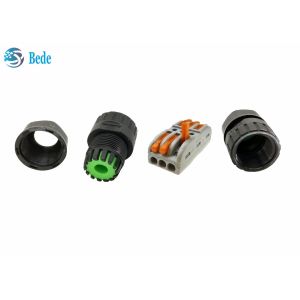 2 3 Pins 2 Channel 250V 24A Waterproof Cable Connectors M25 Quick Wiring