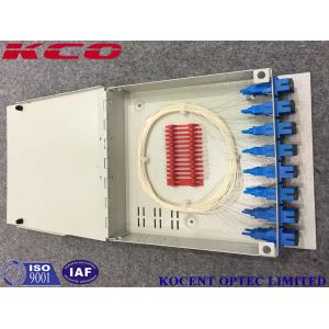 KCO-FTB16D Wallmountable Fiber Optic Terminal Box 16 Ports With SC Adapter And Pigtail