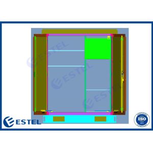 2 Compartment IP66 H1800mm Outdoor Electrical Cabinet