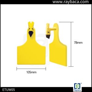 China Cow Management Cattle Ear Tags One Piece Small Size 860 - 960mhz Frequency on sale