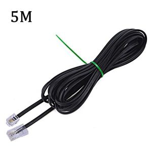 Custom Black RJ45 8P8C to DSL RJ11 6P4C Telephone Modem Wan Cable