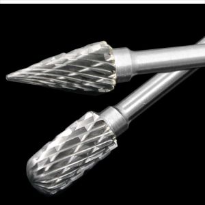 6mm Diameter Double Cut Round Tungsten Carbide Rotary Burrs with 3mm Shank Tooth