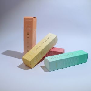 Custom Folding Carton Makeup Box Packaging For lotion bottle With Textured