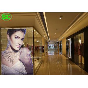 P6.25 High Brightness Glass Transparent LED Display Video Screen
