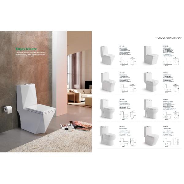 Square One Piece Washdown Rimless Flush Sanitary Ware Toilet