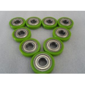 China Erosion resistant Polyurethane Wheels Industrial Bisque PU Coating With Iron Core on sale
