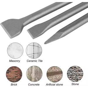 Steel 24x410x35mm Heavy Duty Chisel Set For Repair Point Chisel Flat Chisel
