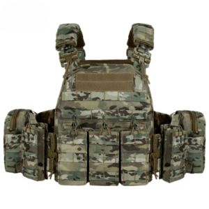 Cheap Quick-Release Tactical Vest - 1000D Polyester Combat Gear with MOLLE System, Ballistic Panel Slots &amp; Hex-Vent Airflow (Adjustable 85-140cm Waist) for sale