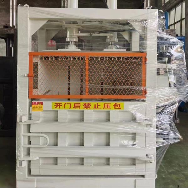 Double Cylinder Waste Paper Baler Packer Wrapping Machine For Compression And