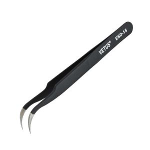 Antistatic ESD Vetus Eye Brow Tweezers Conductive Lash Tweezers