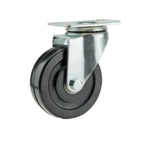 China 103mm/128mm/155mm Zinc Plated Caster Wheel with M8 Thread Screw and Cover Pin on sale