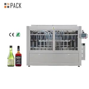 Fully Automatic Servo Motor Piston Pump Wine Production Line Liquor Gin Bottle