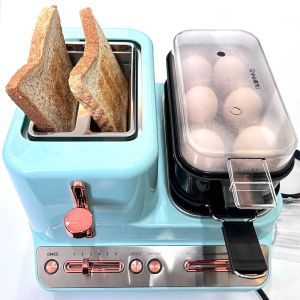 New product breakfast maker toaster frying Pan Boiler 3in 1 breakfast maker