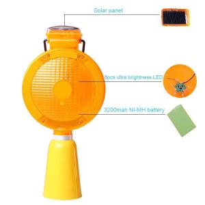 Solar Powered Road Construction Traffic Blinking Barricade Warning Lights