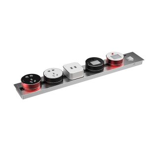 Sliding Hidden Desk Movable Power Track Socket Electrical Grommet Outlet