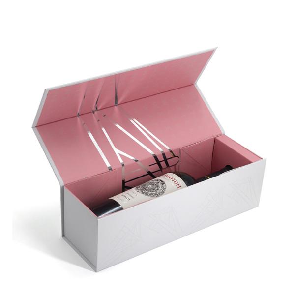 Custom Logo Printed Luxury Collapsible Magnetic Liquor Wine Bottle Packaging Gift Boxes