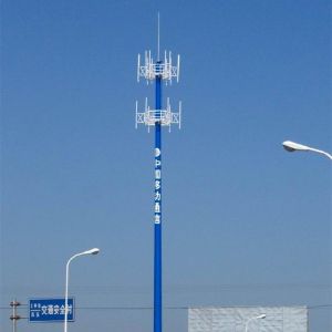 Steel Conical Self Supporting Telecommunication Towers With Climbing Ladders