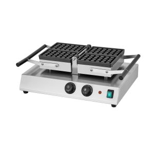 Cheap 1.8kW Stainless Steel Manual Waffle Baker Machine With Thermostat Control for sale