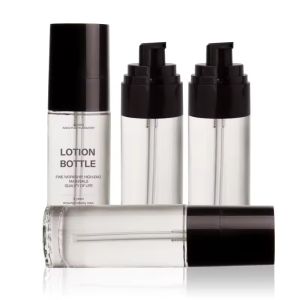 Clear Glass Cosmetic Bottles Eco Friendly Lotion Pump Bottles Customized