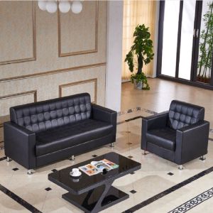 China Executive Modern Black Leather Office Or Hotel Sofa Chair Elegant And Endurable on sale
