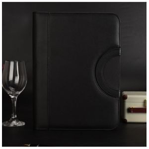 Nontoxic Luxury Leather Business Portfolio Multiscene Recyclable With Power Bank