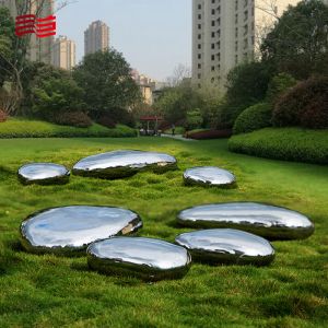 Custom Size Stainless Steel Sculpture Outdoor Rest Seats for Modern Style Art