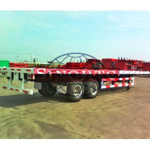 Two Axle Container Semi Trailer 12 Pcs Tire T700 Strong Steel Material