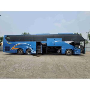 Double Decker Bus Sightseeing Yutong ZK6148 Rear Engine Coach 56 Seat Leftt Hand