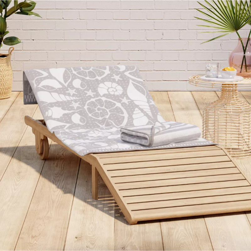 Ultra-Soft Cotton Velour Beach Towel with Quick-Dry Technology and Customized