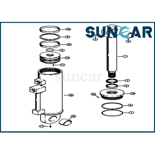 S301442 Auxiliary Cylinder Seal Kit Case Hydraulic Service Kit For Wheel Loader
