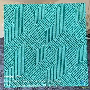 3D RIB Pattern Interlocking Garage Floor Tiles Waterproof Easy To Clean