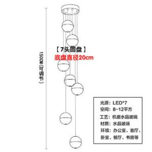 Modern LED Ceiling Long Chandelier Lighting Bubble Crystal Pendant Lamp(WH-NC-80