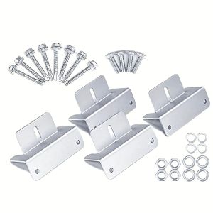 China Metal/Tin Roof Solar Panel Mounting 4pcs Black Z Brackets for Panel Installation on sale