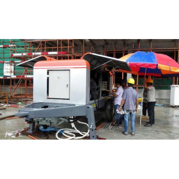 Mobile High Pressure Concrete Pump 6685kg Weight HBT100SR18186C