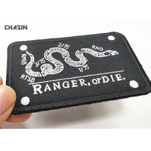 High Quality Custom Twill Embridery Dragon Patches Hook And Loop Backing