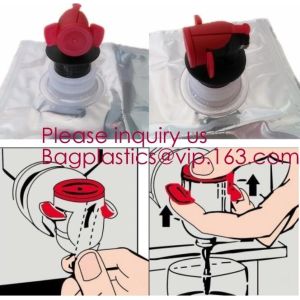 2L 3L 5L plastic valve wine bag in box water dispenser laminated aluminum bib
