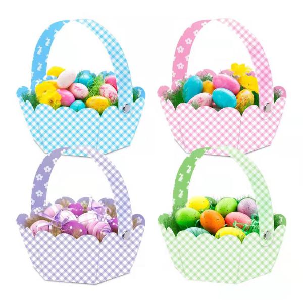Handmade Cartoon Easter Egg Box , Paperboard Easter Chocolate Hampers