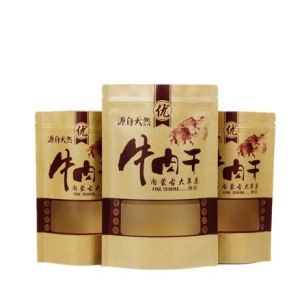 Top Quality Eco-friendly Recyclable Food Grade brown kraft paper bag With Window