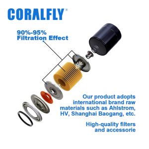 Filter Diesel Engines Hydraulic Filter CORALFLY Oil Filter HF6553 HF6551 BT8851