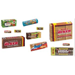 Automatic On Edge Packing Peanut Brittle Biscuits Production Line