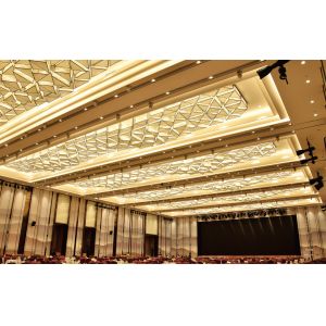 Rectangular Geometric Pattern LED Lamp Aluminum Body Chandelier For Restaurant Restaurant Project