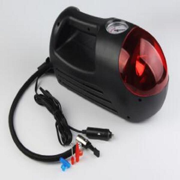 Black Electric Portable Air Compressor , Customized Air Pump For Car Tires