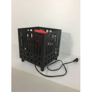 red led silk square flame light with iron shell