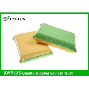 Cheap Green Yellow Chamois Car Cleaning Mitt Portable OEM / ODM Acceptable AD0620 for sale