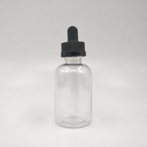 Black Transparent Glass Dropper Bottles with Screw Cap for Liquid in Various Ml