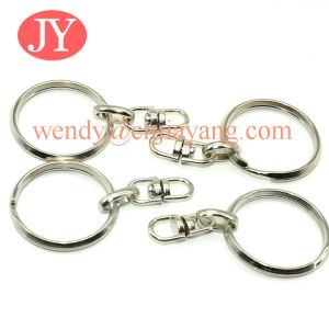 jiayang nickel plated 30mm split key ring with eight hook